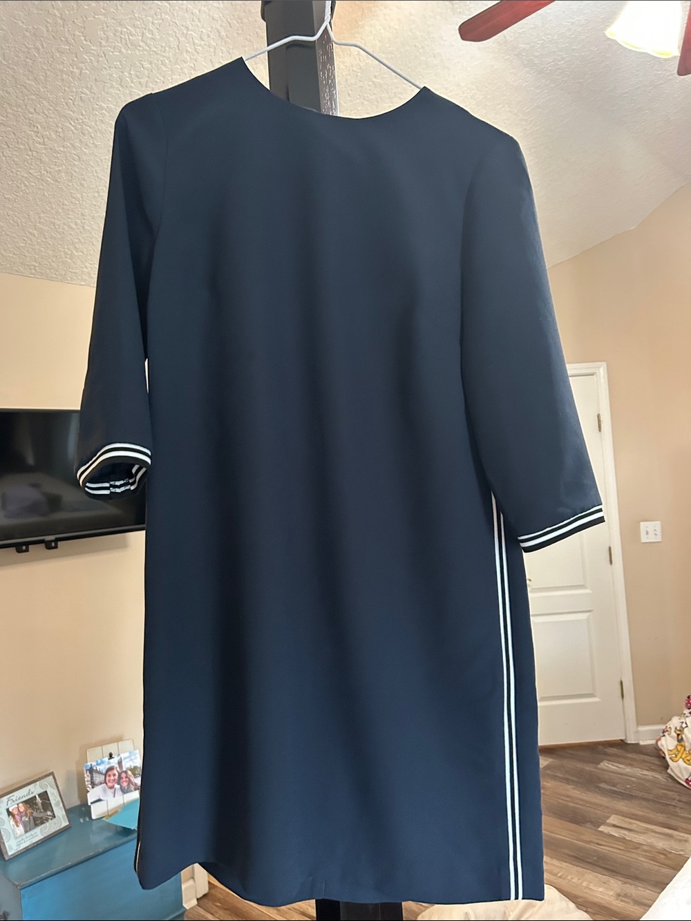 Banana Republic Navy Dress with White Trim